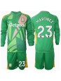 Aston Villa Emiliano Martinez #23 Torwart Heimtrikotsatz für Kinder 2024-25 Langarm (+ Kurze Hosen)